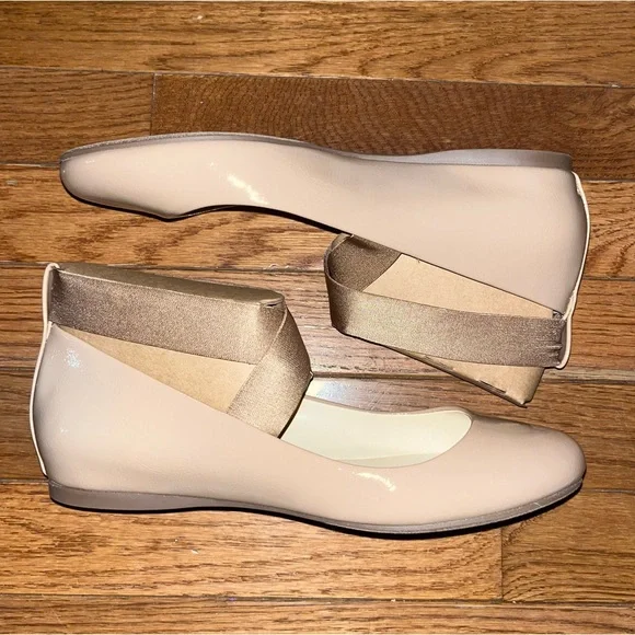 NEW Jessica Simpson Mandayss Ankle Strap Ballet Flats Chai Latte Women’s Size 8 - Picture 7 of 13